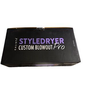 Calista StyleDryer Custom Blowout Pro Hair Drying Brush 2.0 Purple 2 Attachments